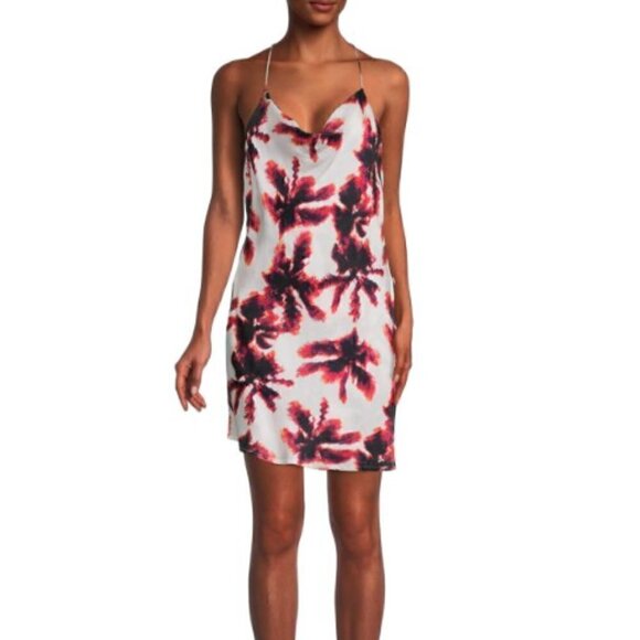 area stars Dresses & Skirts - NWT Area Stars Palm Print Mini Slip Dress Size L Women $125